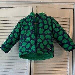 Patagonia Green & Navy Kids Puffer Jacket